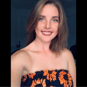 shein strapless sunflowers crop top